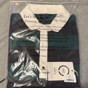 Men's Radmor rugby Shirt - Green and Blue size Med